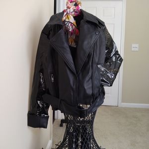 Kensie Black moto jacket M